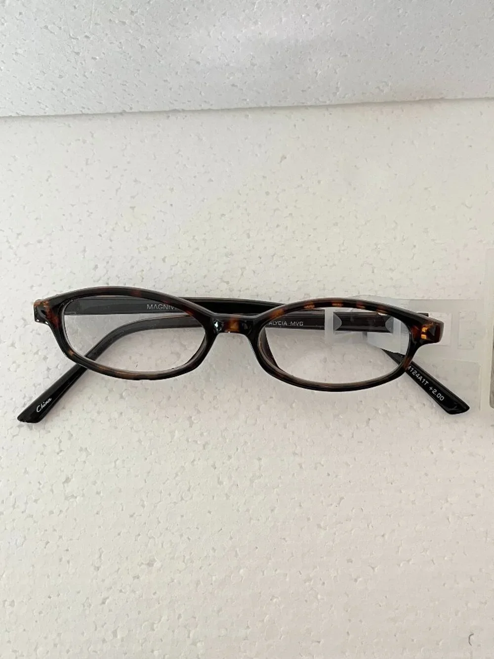 Magnivision Alycia MVG Reading Glasses +2.00 Diopter Tortoise Oval Slim Frame